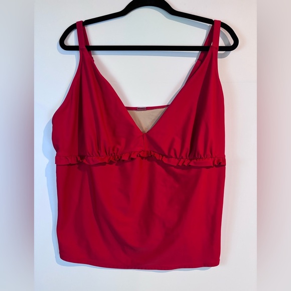 Old Navy Vibrant Red Tankini Top Size 4X - Picture 8 of 14